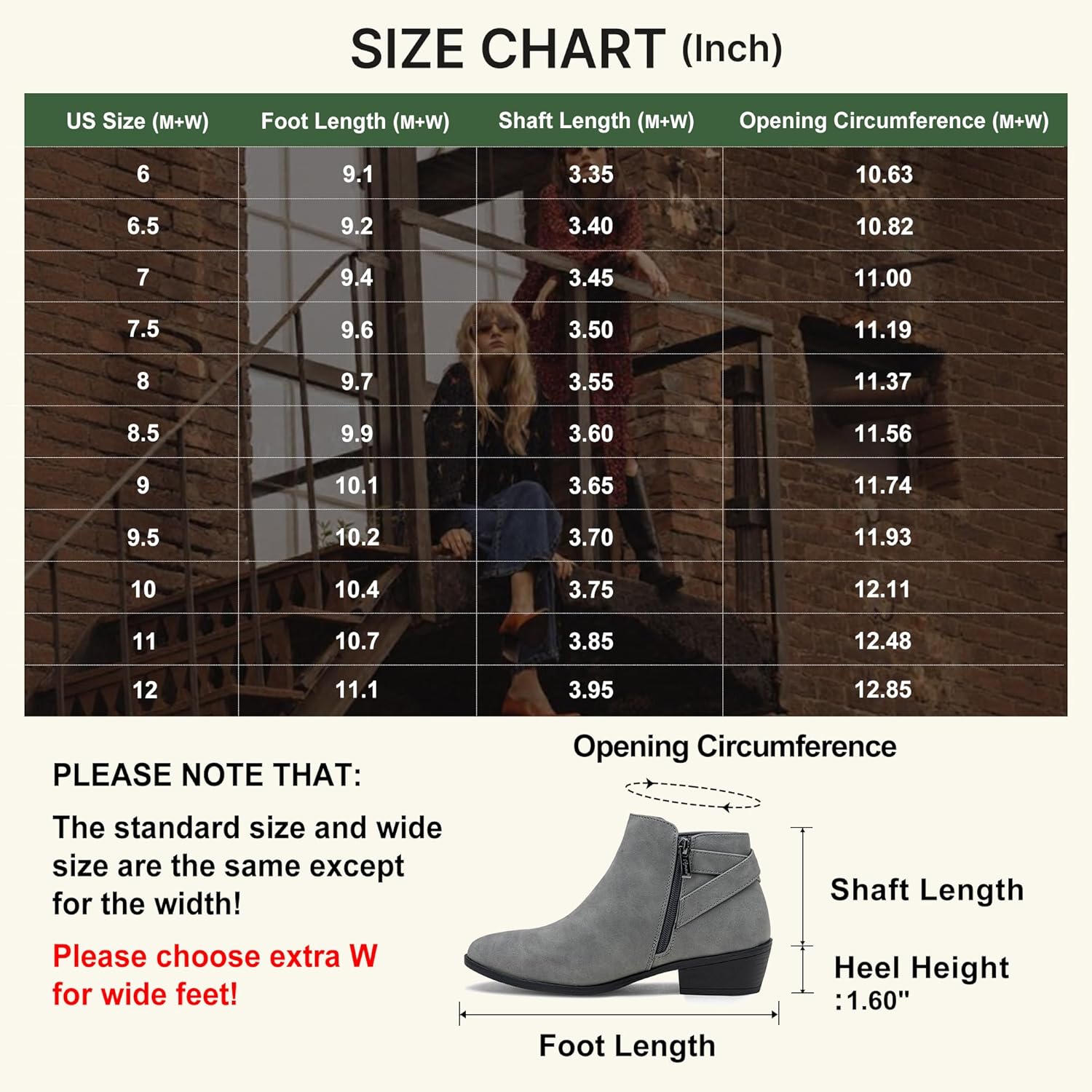 Vepose Women's Short Ankle Boots Low Heel, Western Cutout Perforated Booties - Image 7