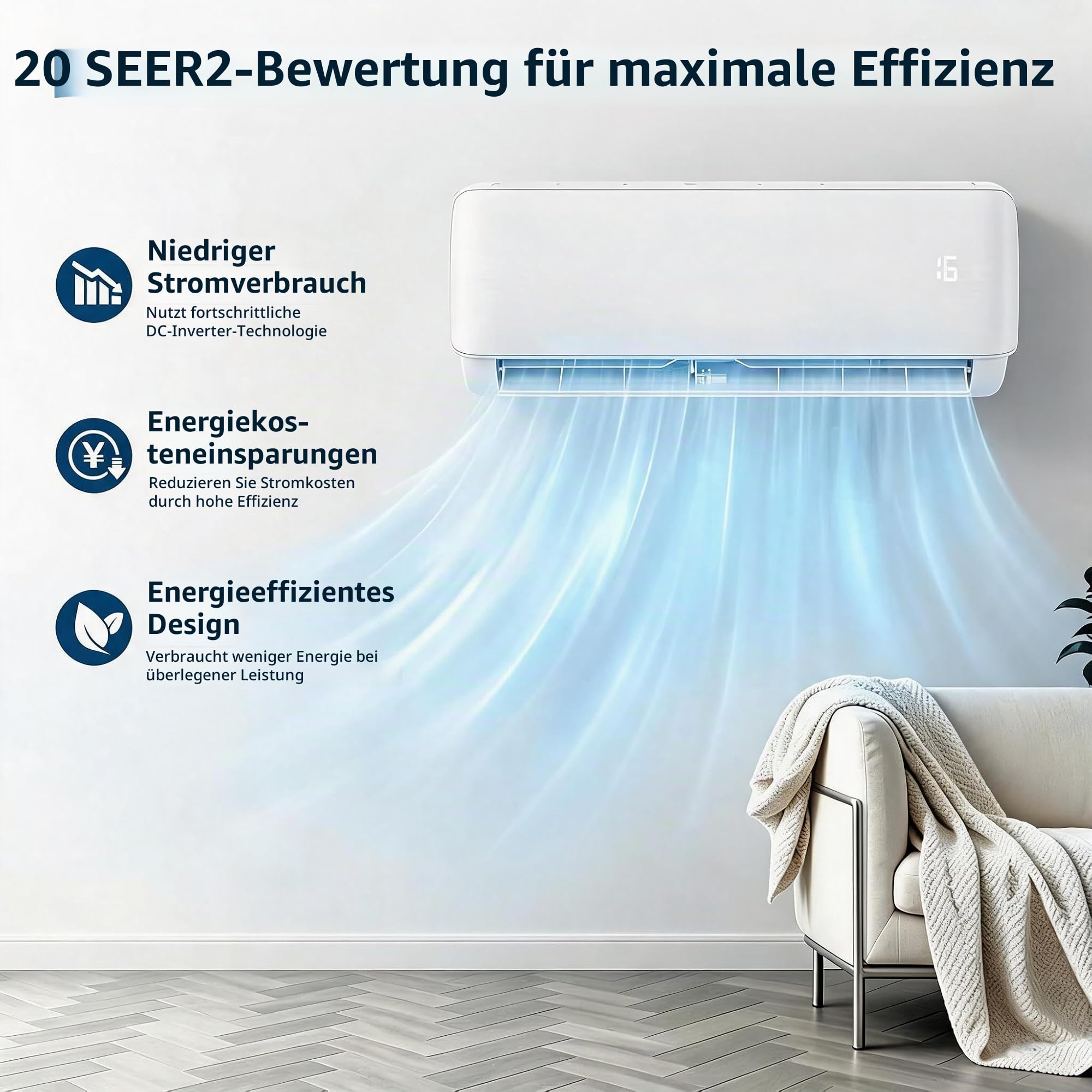 Split Klimaanlage 24000 BTU mit WLAN