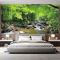 Vista 105 de wall26 - Mural de Bosque Denso - Mural de pared, calcomanía removible, decoración del hogar - 66x96 pulgadas