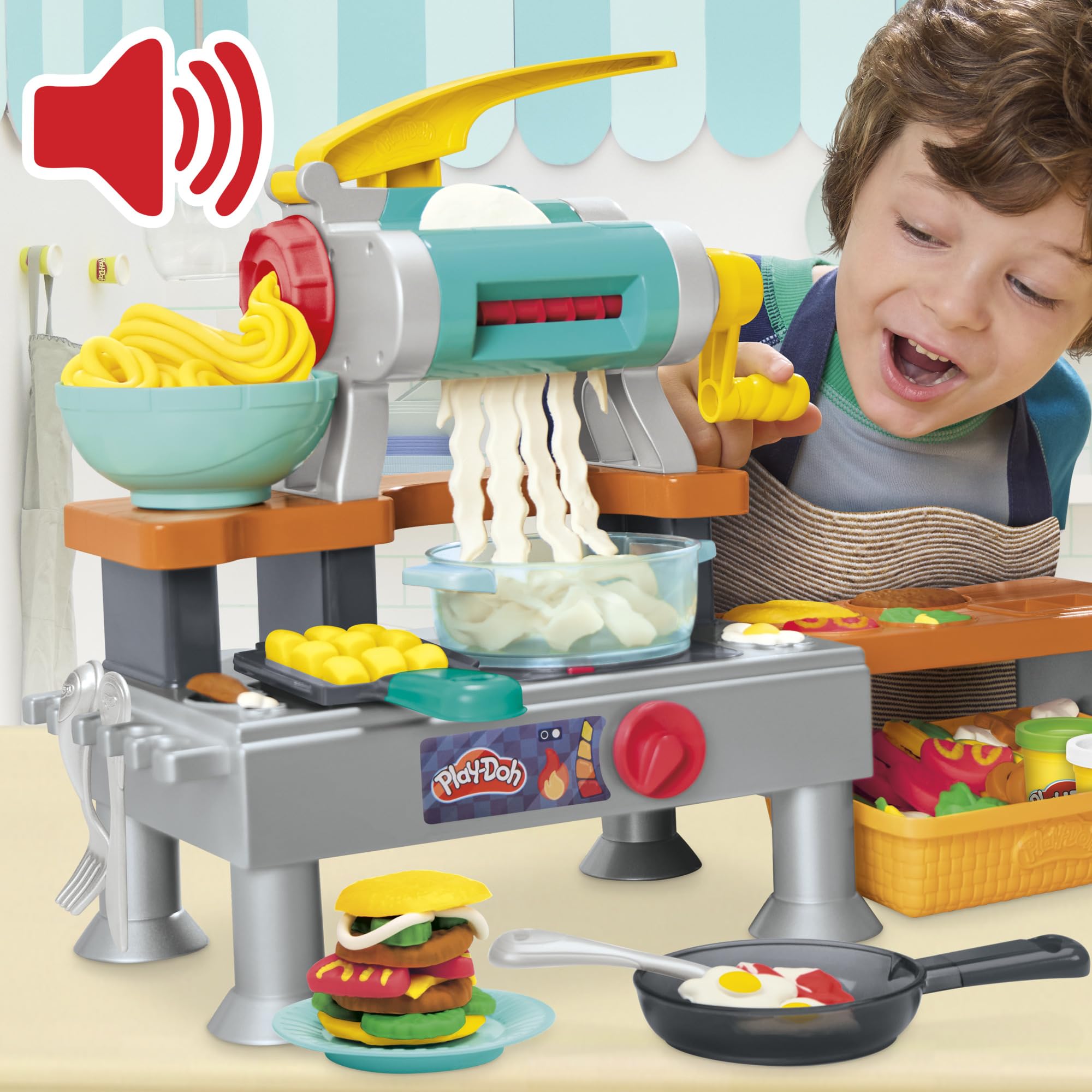 Play-Doh, La Cocina de los Minichefs, Sonidos de Cocina de Juguete realistas, Más de 25 Alimentos de Juguete Que Crear, Manualidades Infantiles, A Partir de 3 años