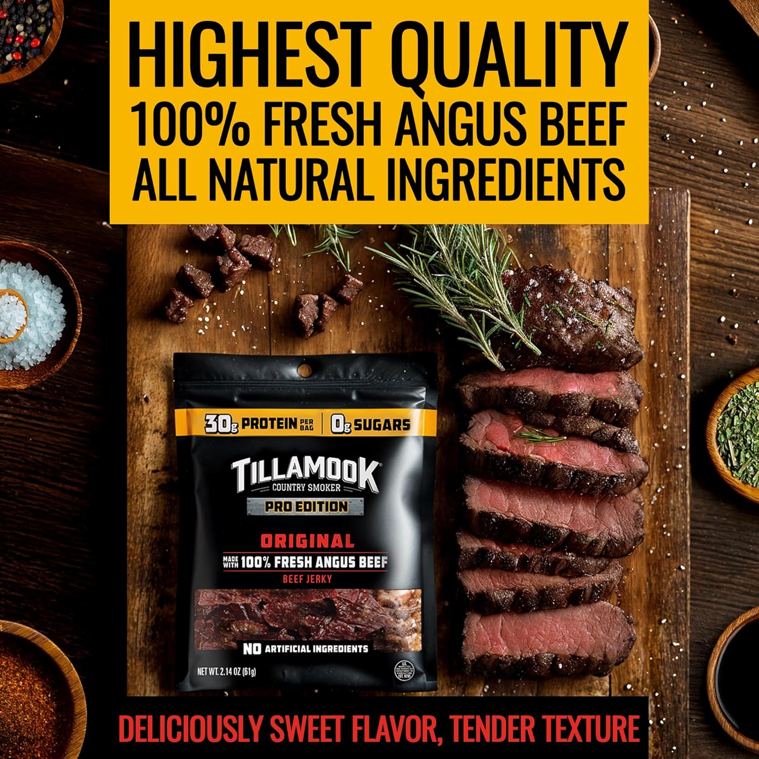 Tillook Beef Jerky, Country Smoker PRO Edit, Zero Sr Original,