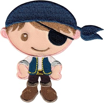PatchMommy Pirate Iron-On Patch for Kids, 3.5" x 3.5"