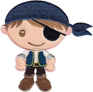 PatchMommy Pirata Parche Termoadhesivo Parche Bordado para Ropa - Parches Infantiles y Apliques para Niños