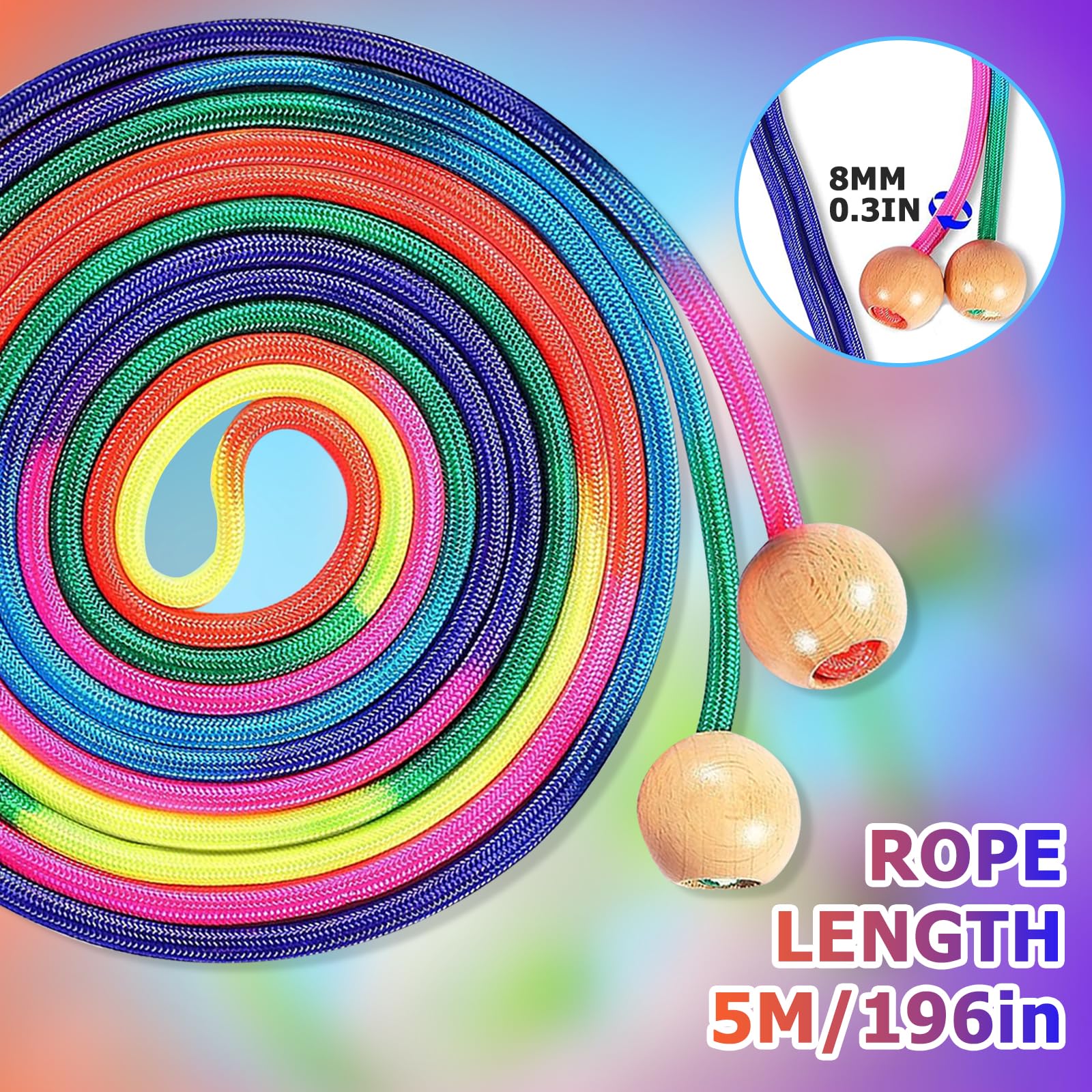 Corda per Saltare per Bambini,Jump Rope per Multiplayer,Corda per Saltare di Gruppo per Bambini e Adulti