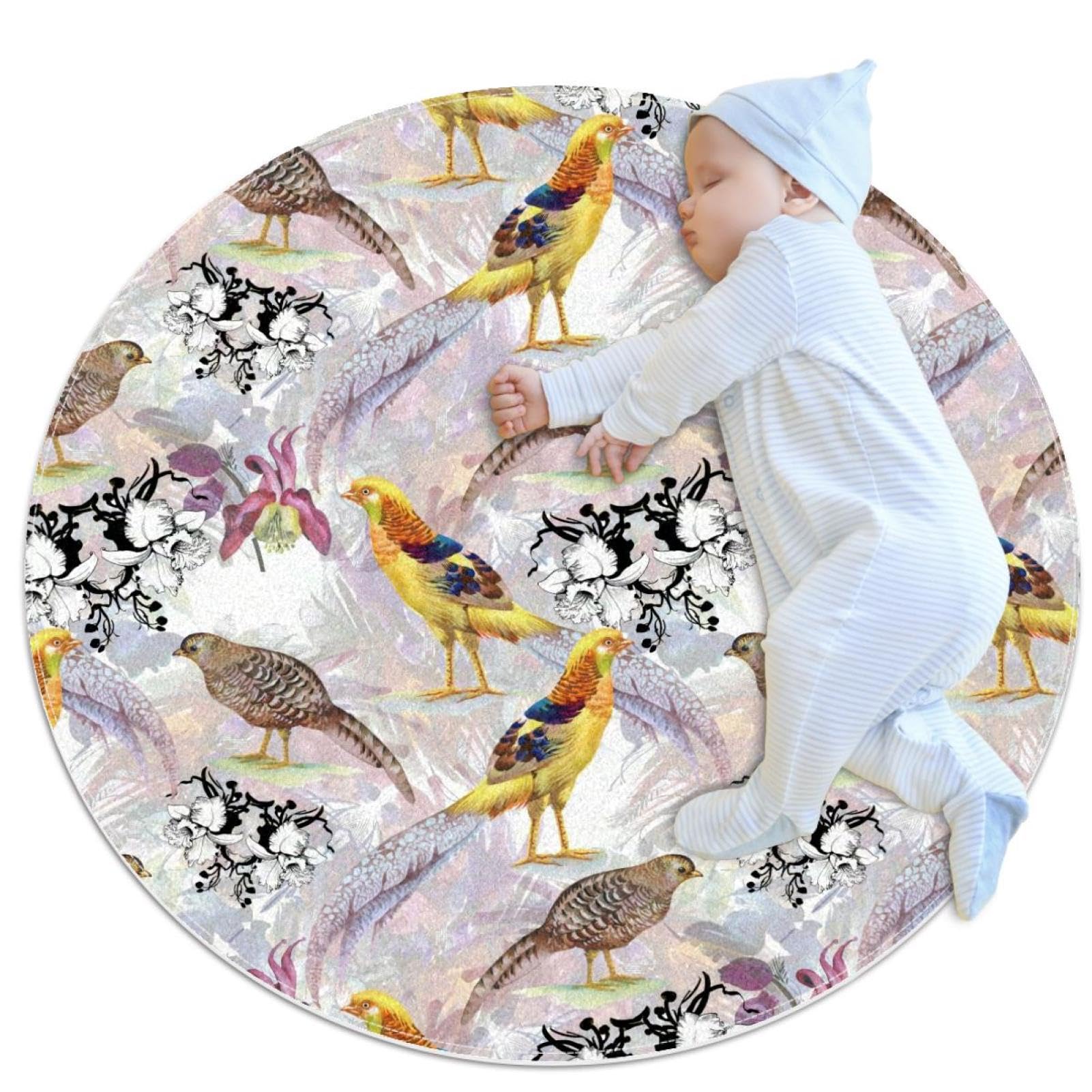 Tapis de salle de bain rond antidérapant pour chambre et canapé