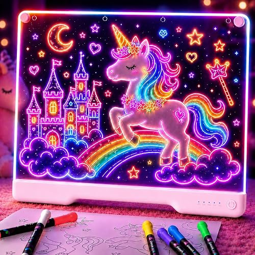 Geokay 16" Rechargeable LED Drawing Board: A Creative Glow Pad Gift for Kids