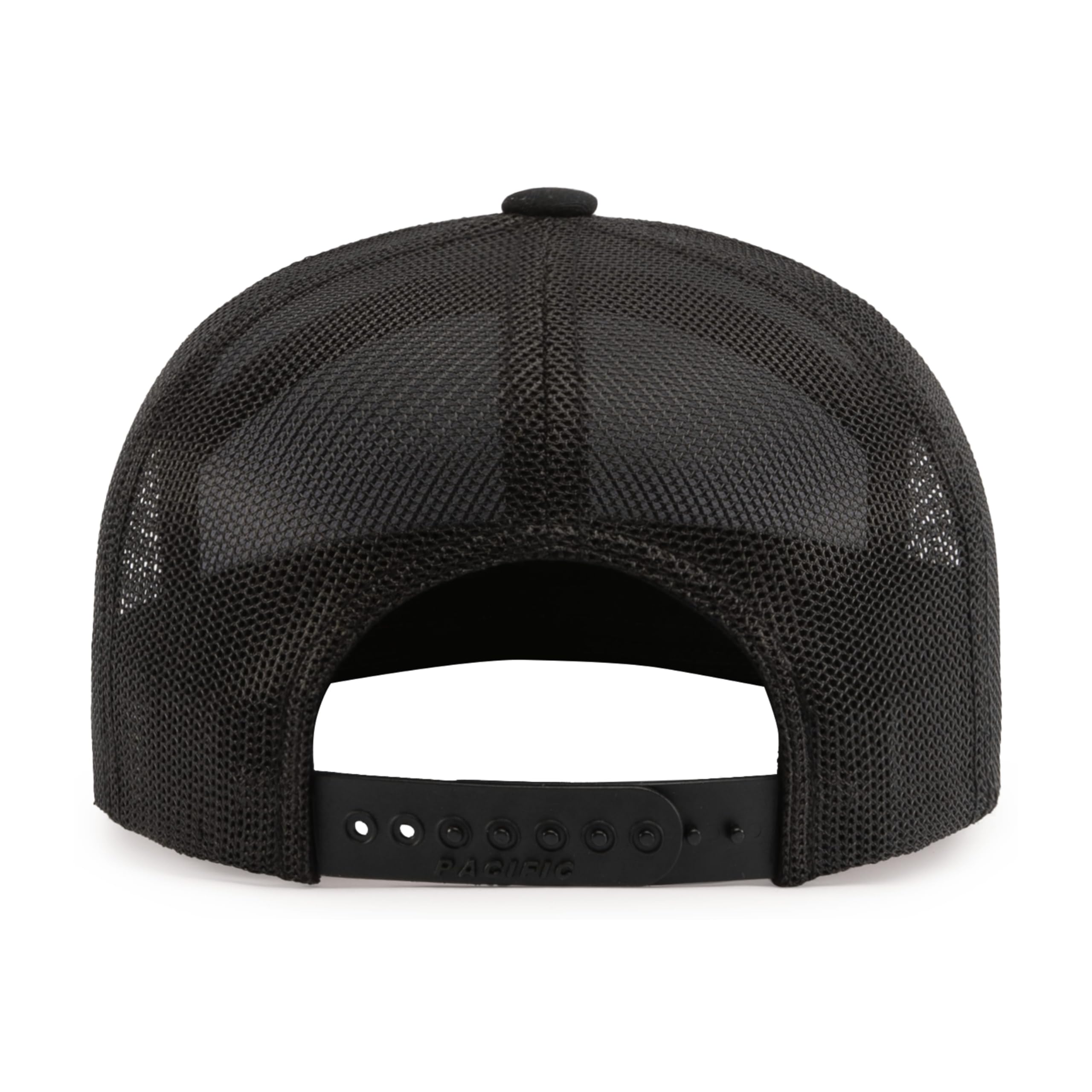 Pacific Headwear Unisex 6-panelowa czapka z daszkiem Arch Trucker Snapback, czarna, jeden rozmiar, Czarny, rozmiar uniwersalny