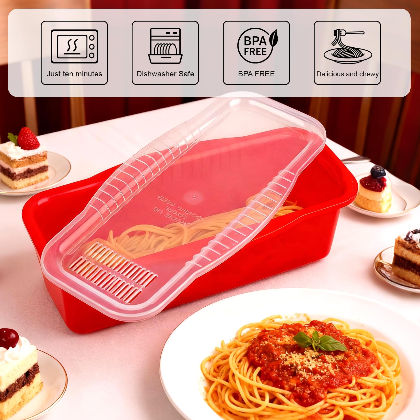 Microwave Pasta Cooker - Ready in 10 Minutes! -5