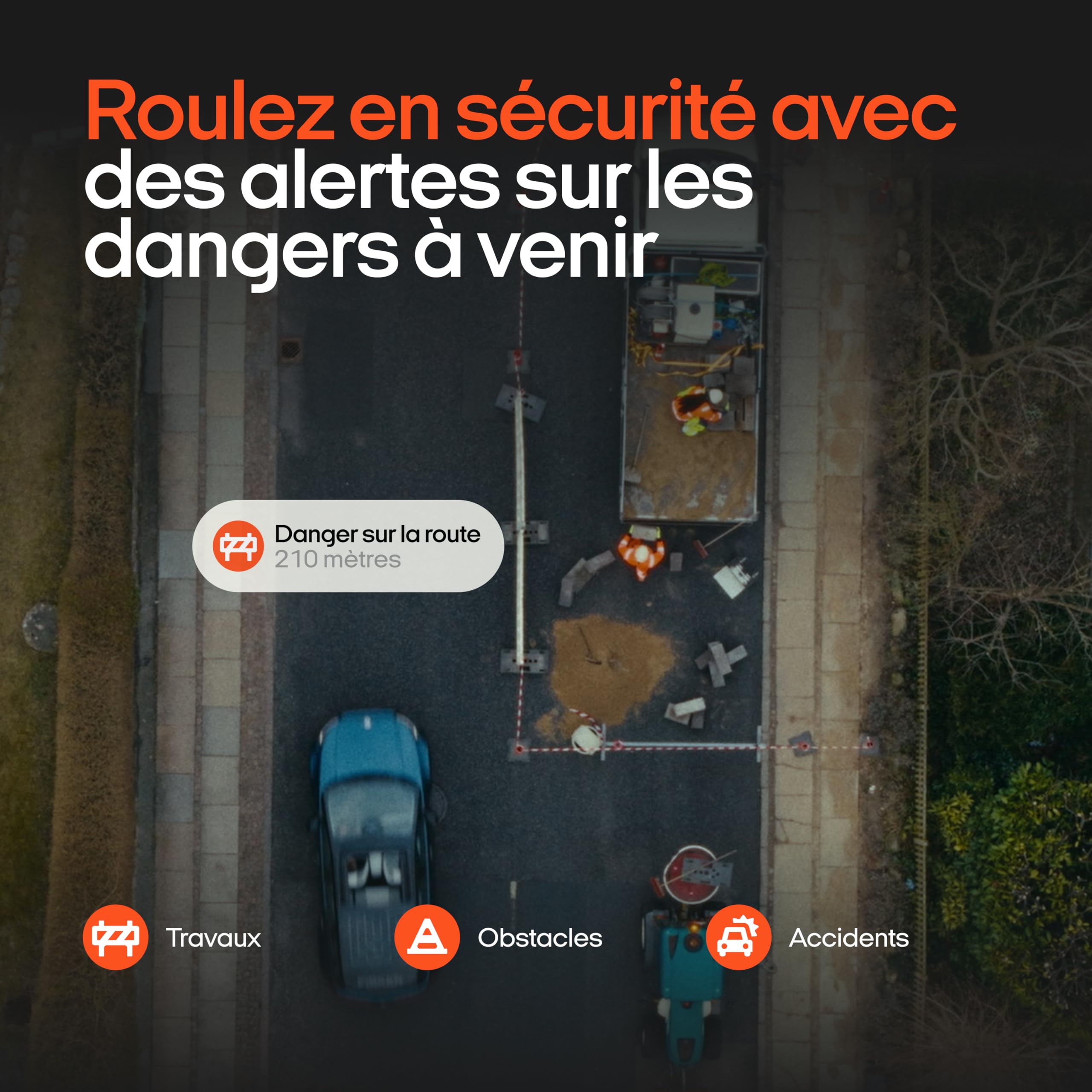 OOONO Co-Driver NO2 – Détecteur de radars avec alertes de radars de Section, de Vitesse et Dangers de la Route – sans Abonnement, Installation Facile, Alertes en Temps Réel, Longue Autonomie