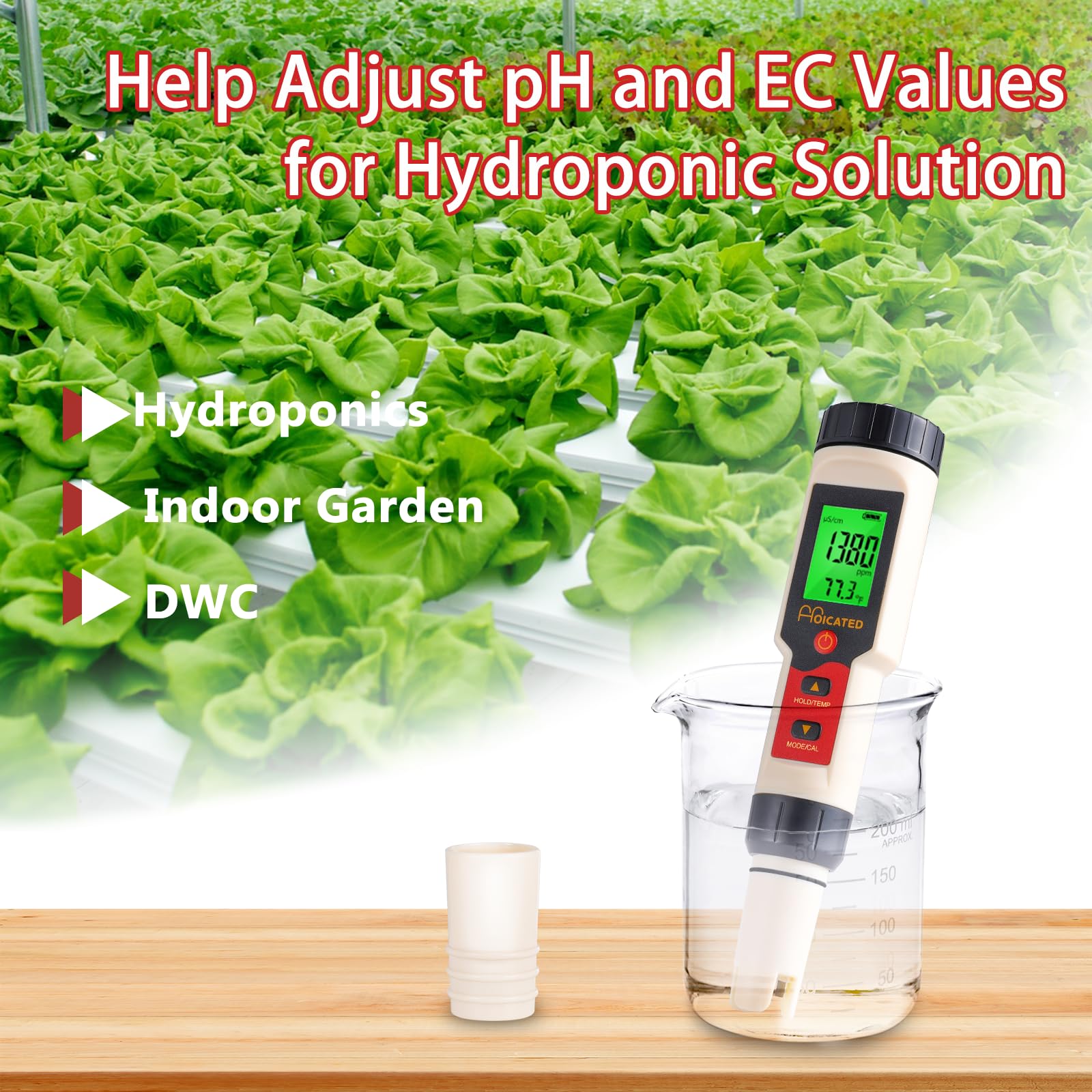 Probador digital de sal y probador de pH para acuarios HOICATED Salinidad y medidor de pH para acuarios de agua salada Estanque de peces Koi Tanques de arrecife Acuarios de agua dulce y pesca marina