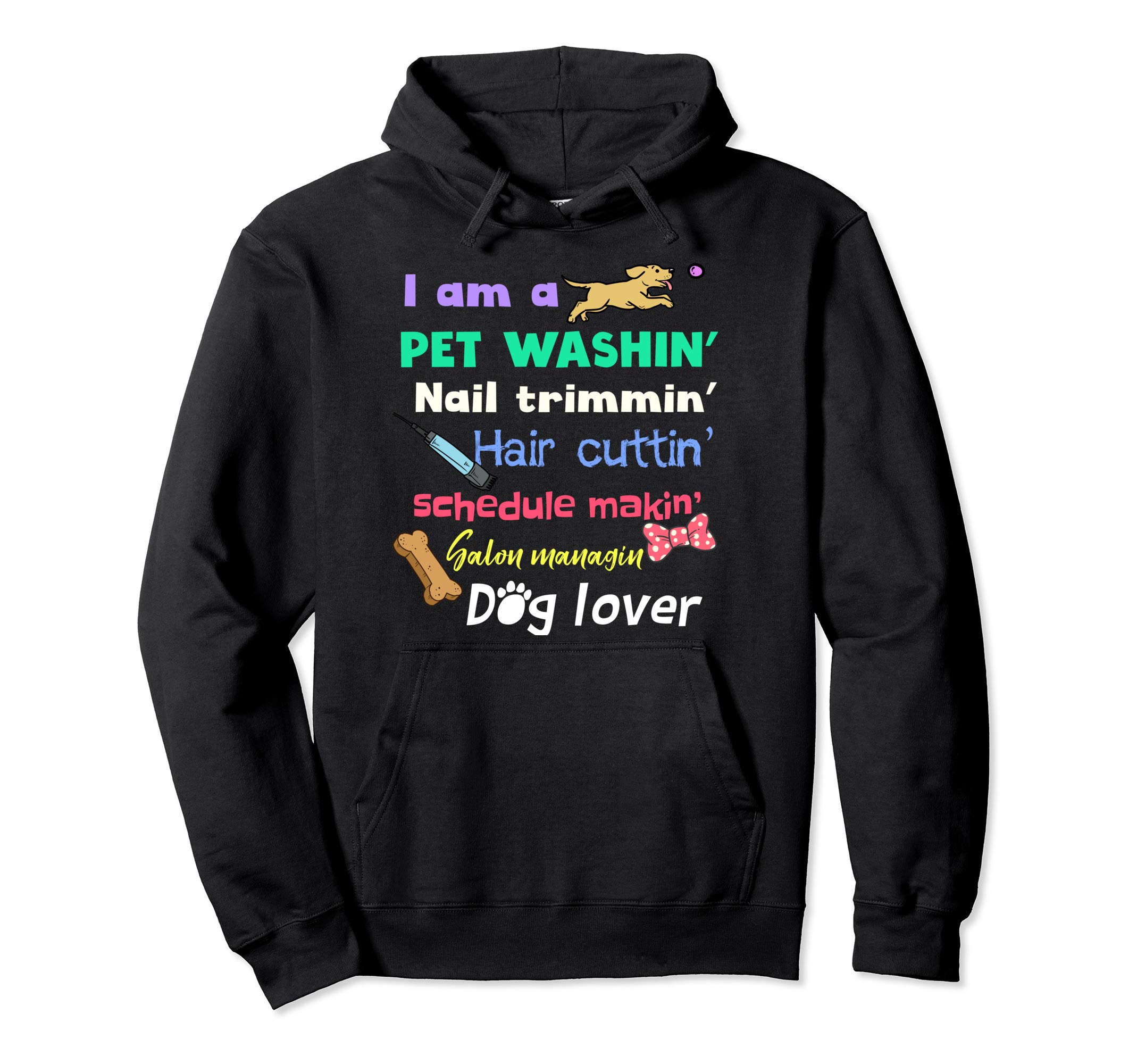 Dog Groomer Gift Shirt Pet Grooming Funny Pet Dog Lover Tee Pullover Hoodie, Black
