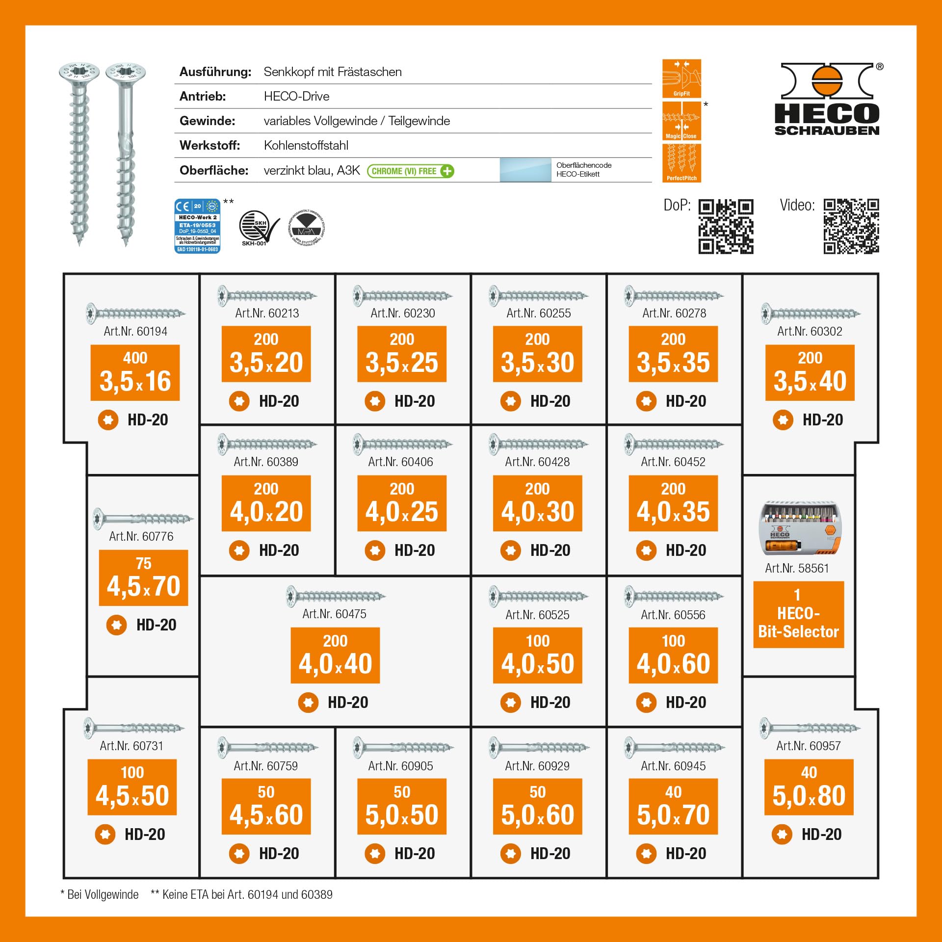Heco Sortimentskoffer 3005 TOPIX-plus, L-BOXX 102 mit 3005 Schrauben