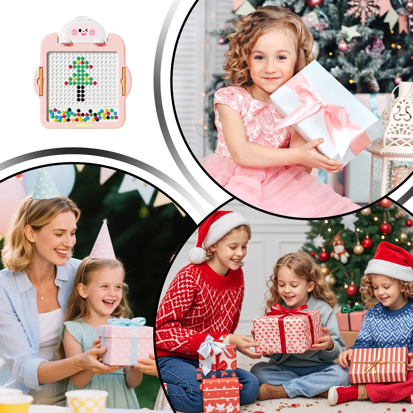 Wiederverwendbare Zeichentafel für Kinder Interaktives Magnetisches Malpad | Magnetische Schreibtafel für Kinder zu Weihnachten, Geburtstag, Neujahr für und Mädchen