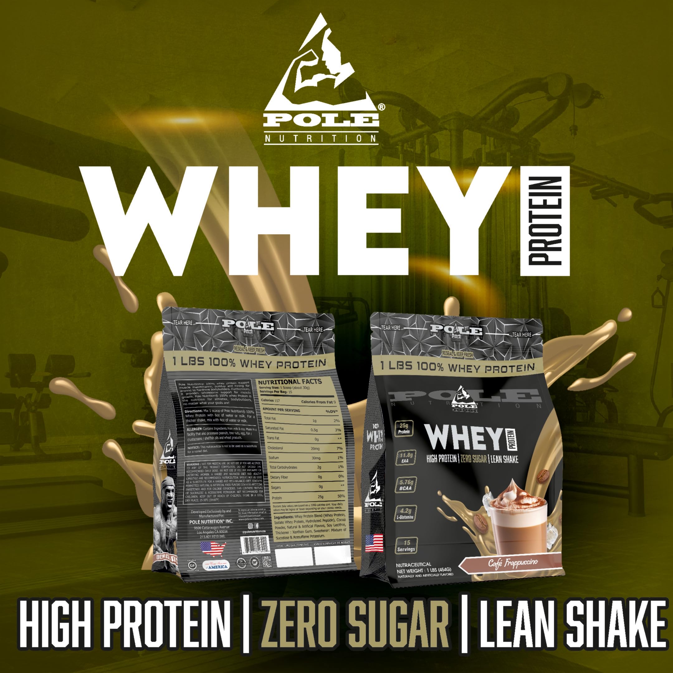 Pole Nutrition Whey Protein | Lean Muscle Shake | High Protein, Zero Sugar | 1 Lbs (454g) | Supports Recovery & Muscle Growth (1 lbs, TIRAMISU CAKE) — Amazon image 6