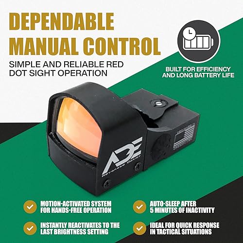 Miniatura 6 de Ade Advanced Optics Crusader RD3-009 - Mira refleja de punto rojo + placa de montaje óptica para Taurus PT111 G2, Millennium G2, G2C, G3 con mira