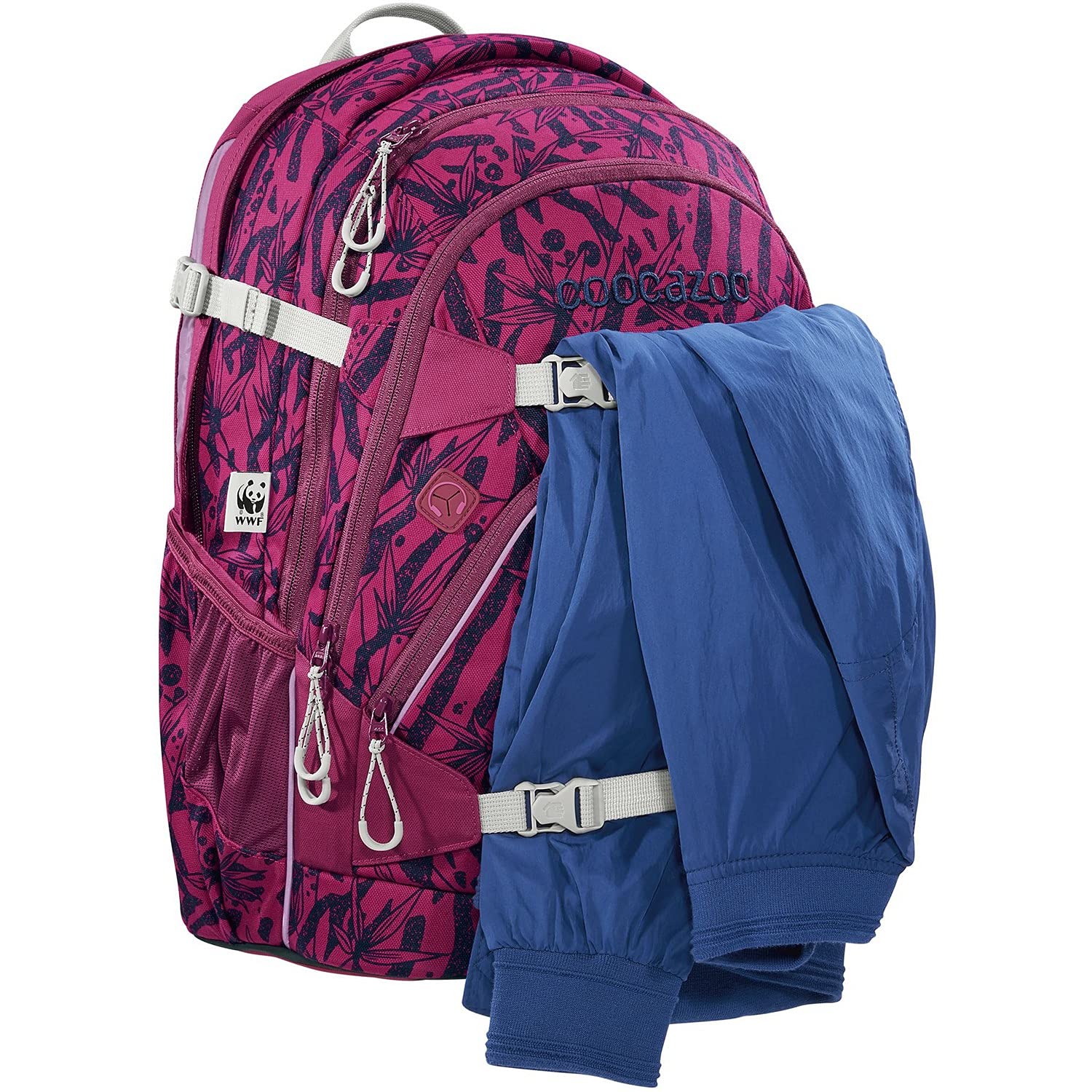 Coocazoo Schulrucksack ScaleRale „WWF Edition - Anemone Trail“, rosa, ergonomischer Tornister, höhenverstellbar mit Brustgurt und Hüftgurt für Mädchen ab der 5. Klasse, 30 Liter 00129811