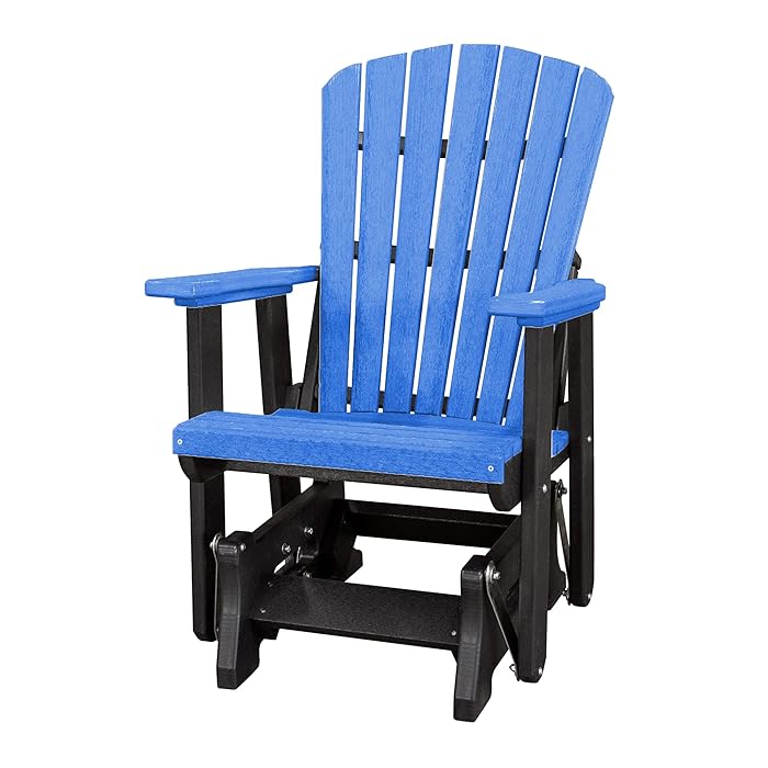 Buy DutchCrafters Slat Fan Back Poly Adirondack Glider Outdoor Patio