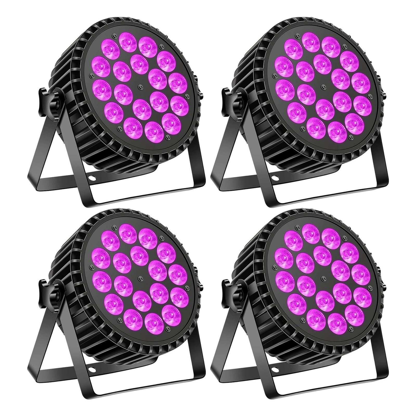 4 szt./opakowanie LED Par Lights 18X8W UV+RGB Lamp Beads Stage Rainbow Effect DJ Light For Wedding Party Theater Oświetlenie na imprezy