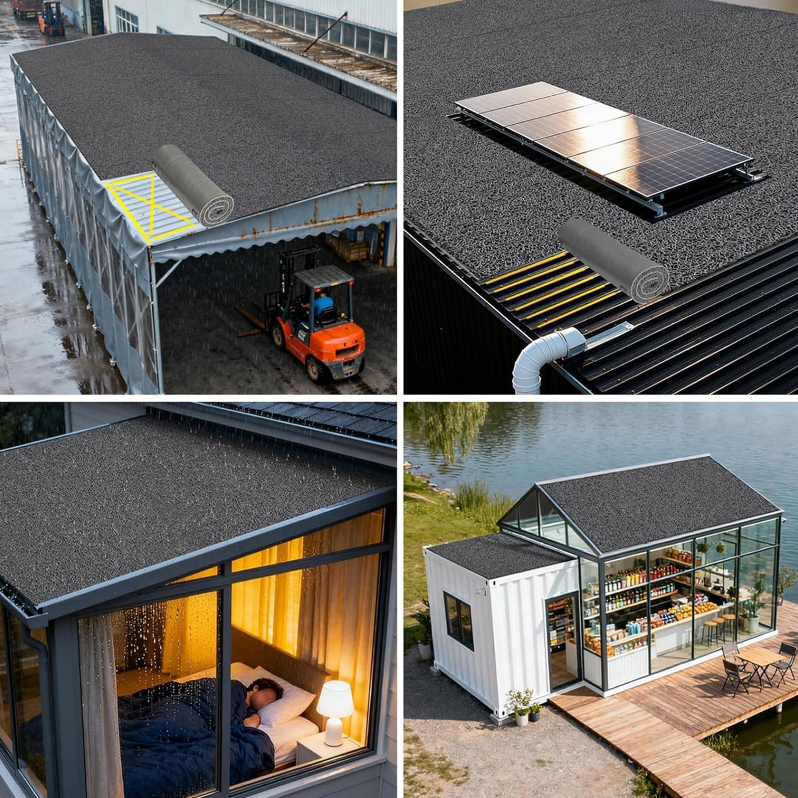 Alfombrilla Insonorizante para Exteriores para Superficies De Techo, Reduce El Ruido De La Lluvia Y Evita La Acumulación De Agua, Aislamiento De PVC