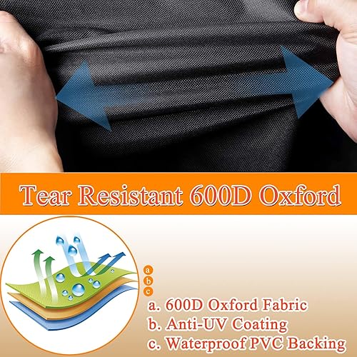 Miniatura 3 de Cubierta de plancha y bolsa de transporte para parrilla Blackstone de 17 pulgadas, poliéster 600D resistente al agua, parte superior plana de 17