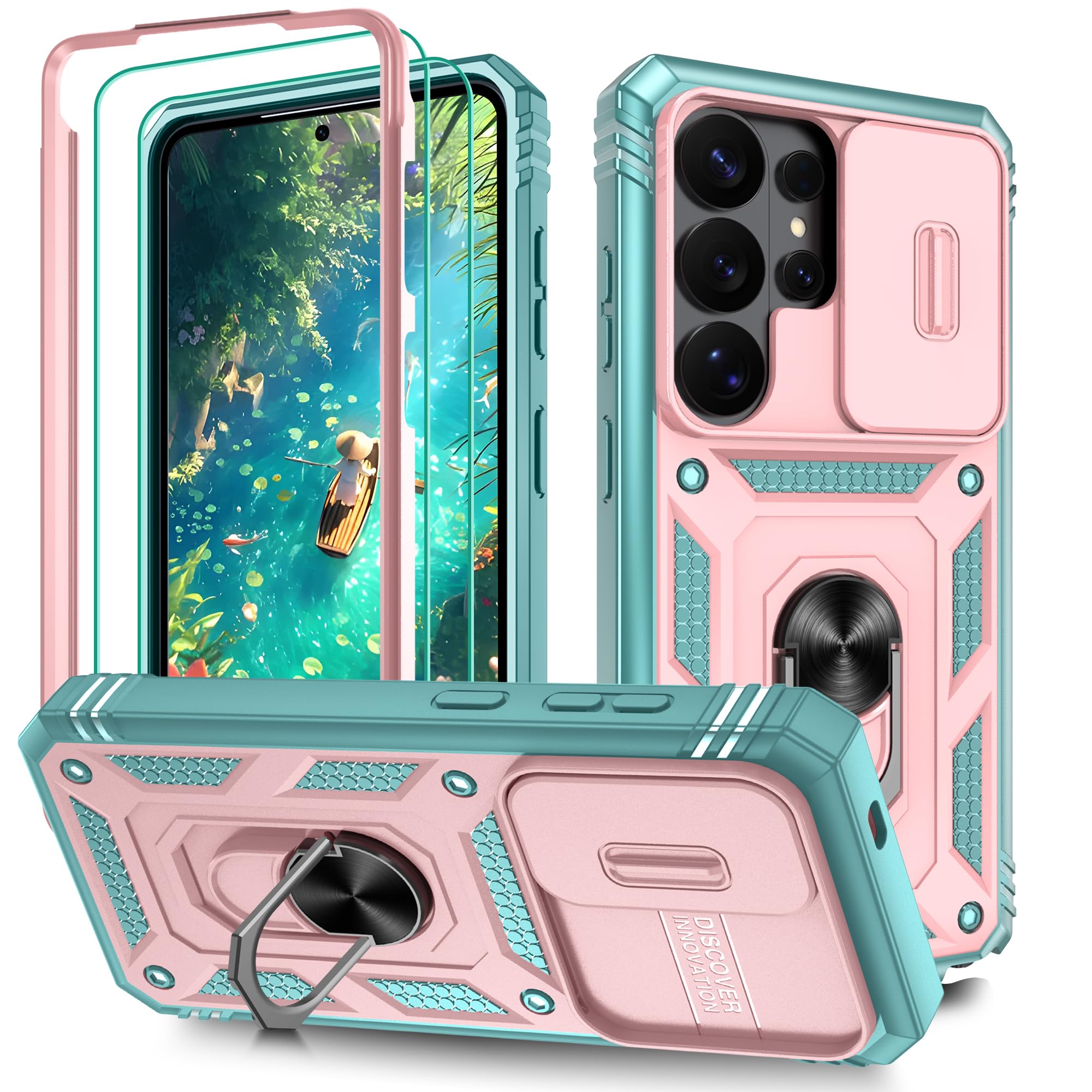 Kompatibel mit Samsung Galaxy Hülle, Eingebetteter Ständer Militärgrad Schutzhülle Handyhülle Starke Stoßfestigkeit Samsung Schutzhülle Samsung Galaxy case Cover