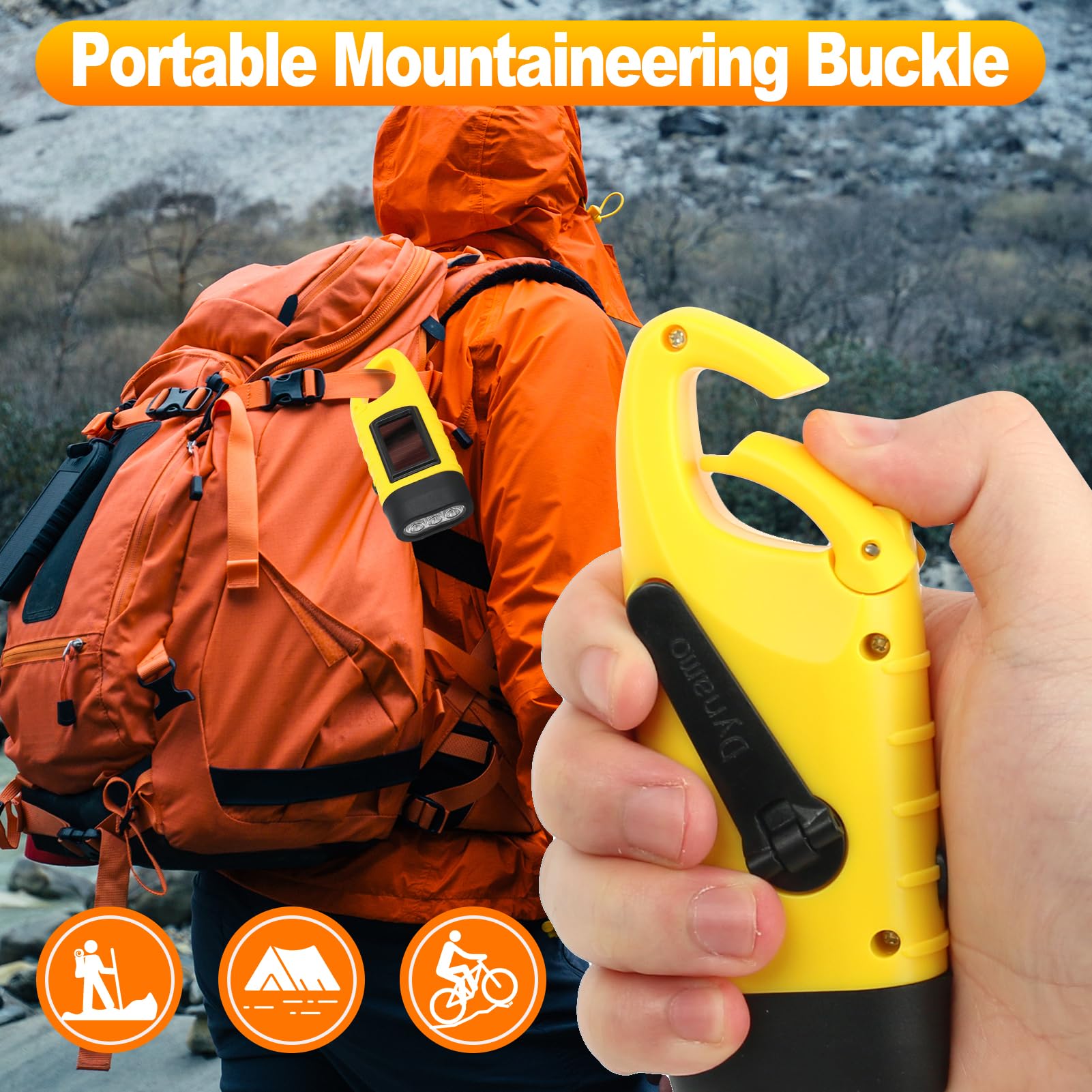 2PCS Wind Up Torch LED Portable Hand Crank, Solar Powered Rechargeable - View #13