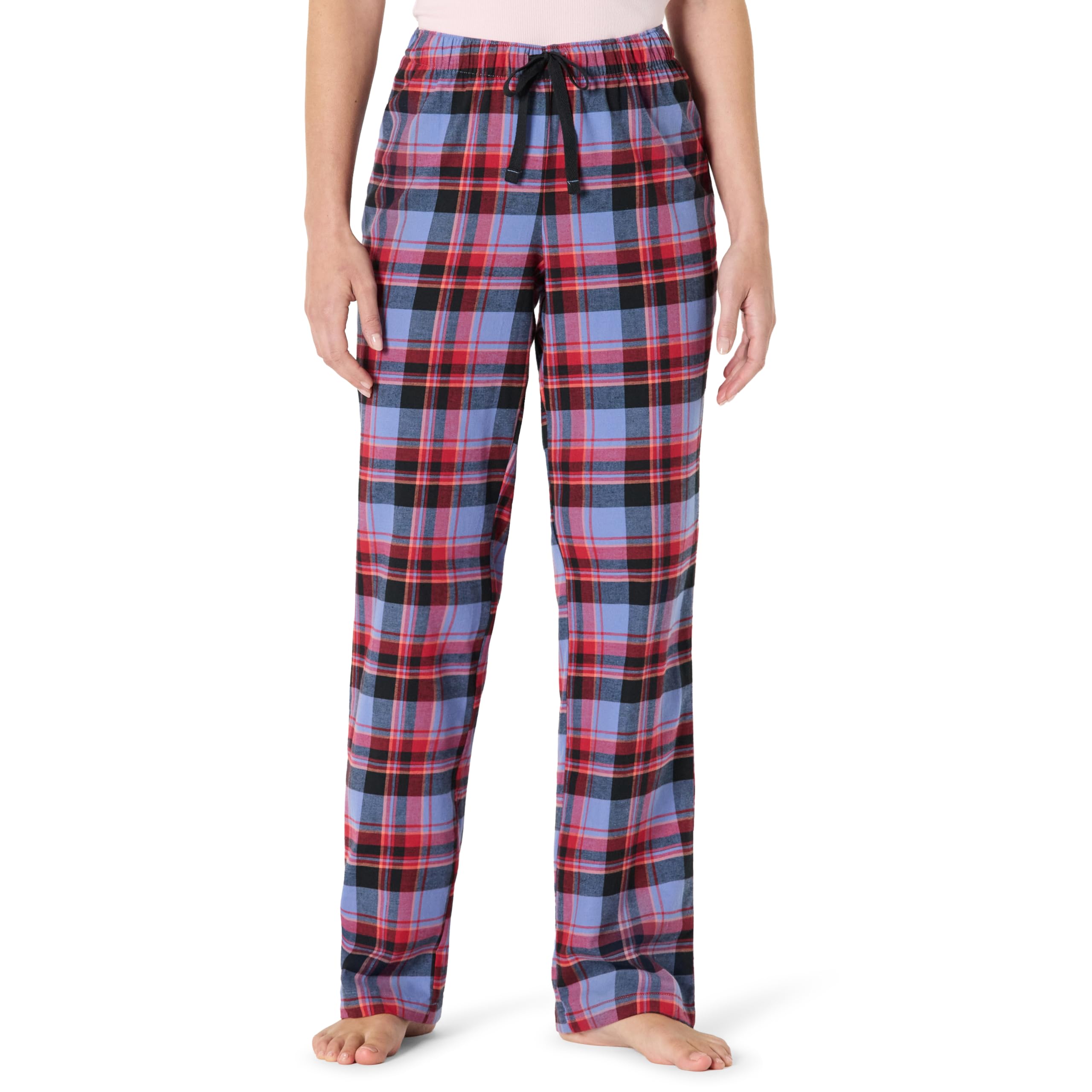 Amazon Essentials Women's Flannel Pajama Sleep Pant, Blue Mixed Tartan, XXS
