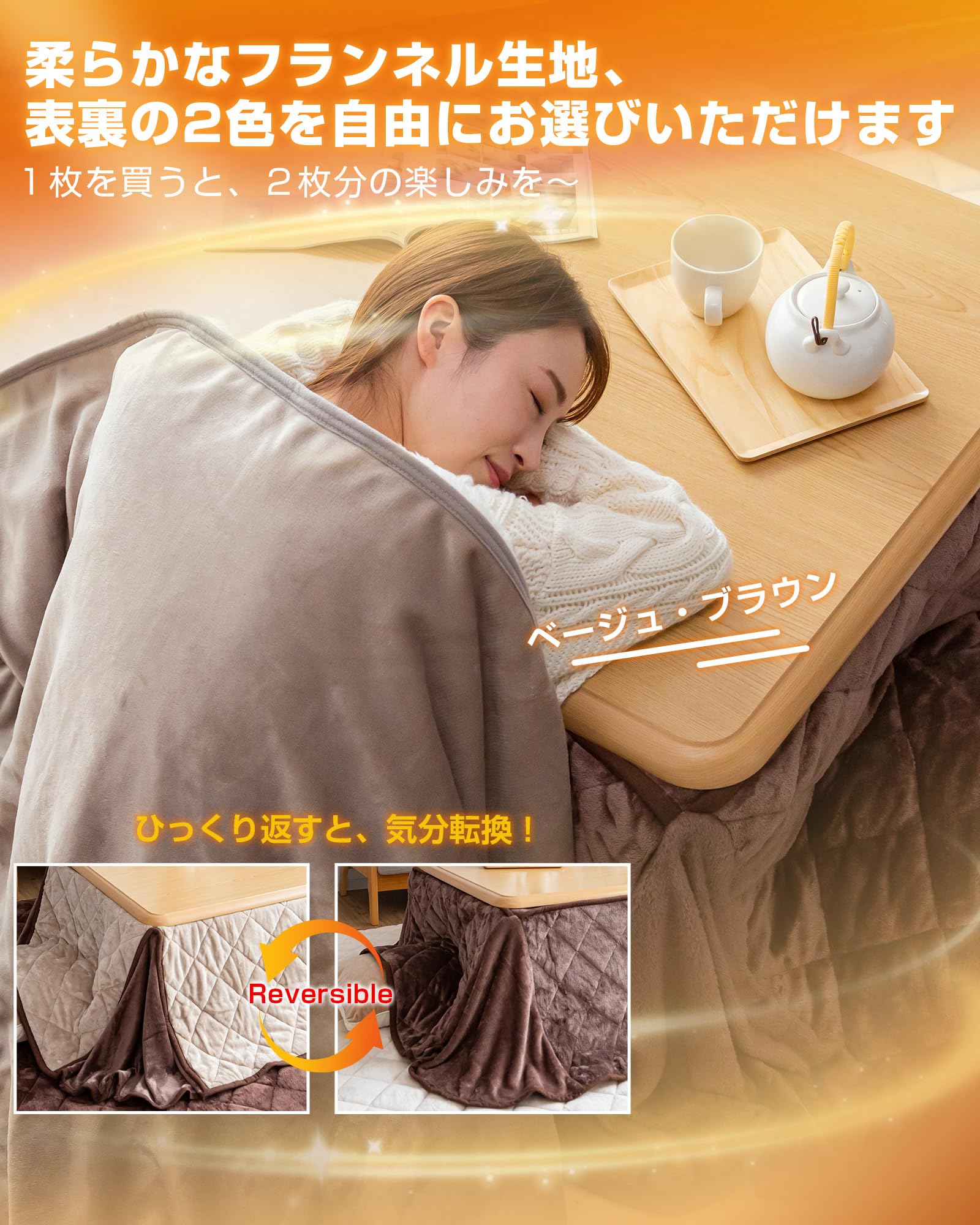 お値下げ[未使用]  コタツ掛け布団   長方形180×220 省スペースタイプ a952.jpg