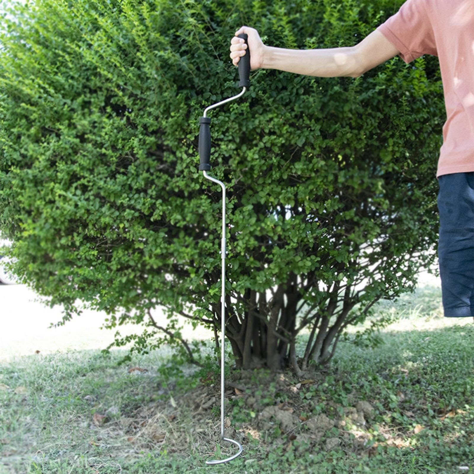 per concime manuale: strumento robusto per mescolare il fertilizzante e | l'aerazione 'ossigeno, design a manovella girevole resistente alla ruggine | Processore per rifiuti da giardino