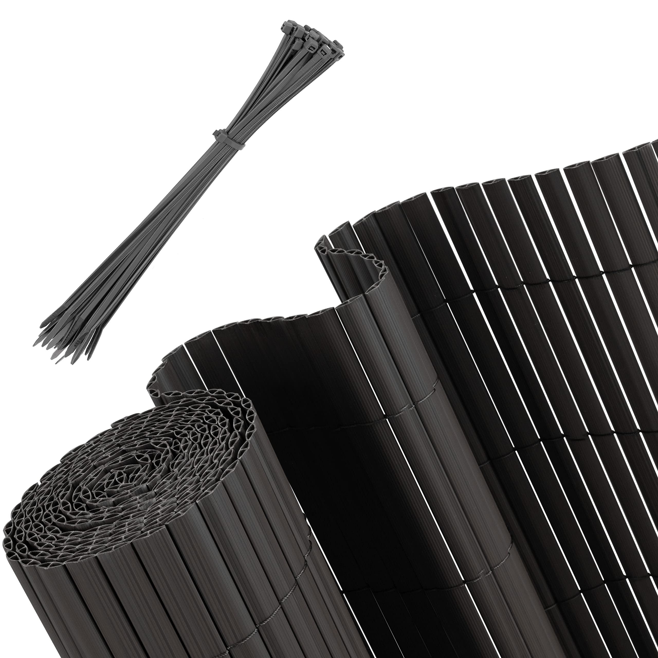 KESSER Pare-Vue PVC Clôture Revêtement Balcon Paravent Lames renforcées résistantes intempéries 80 x 300 cm