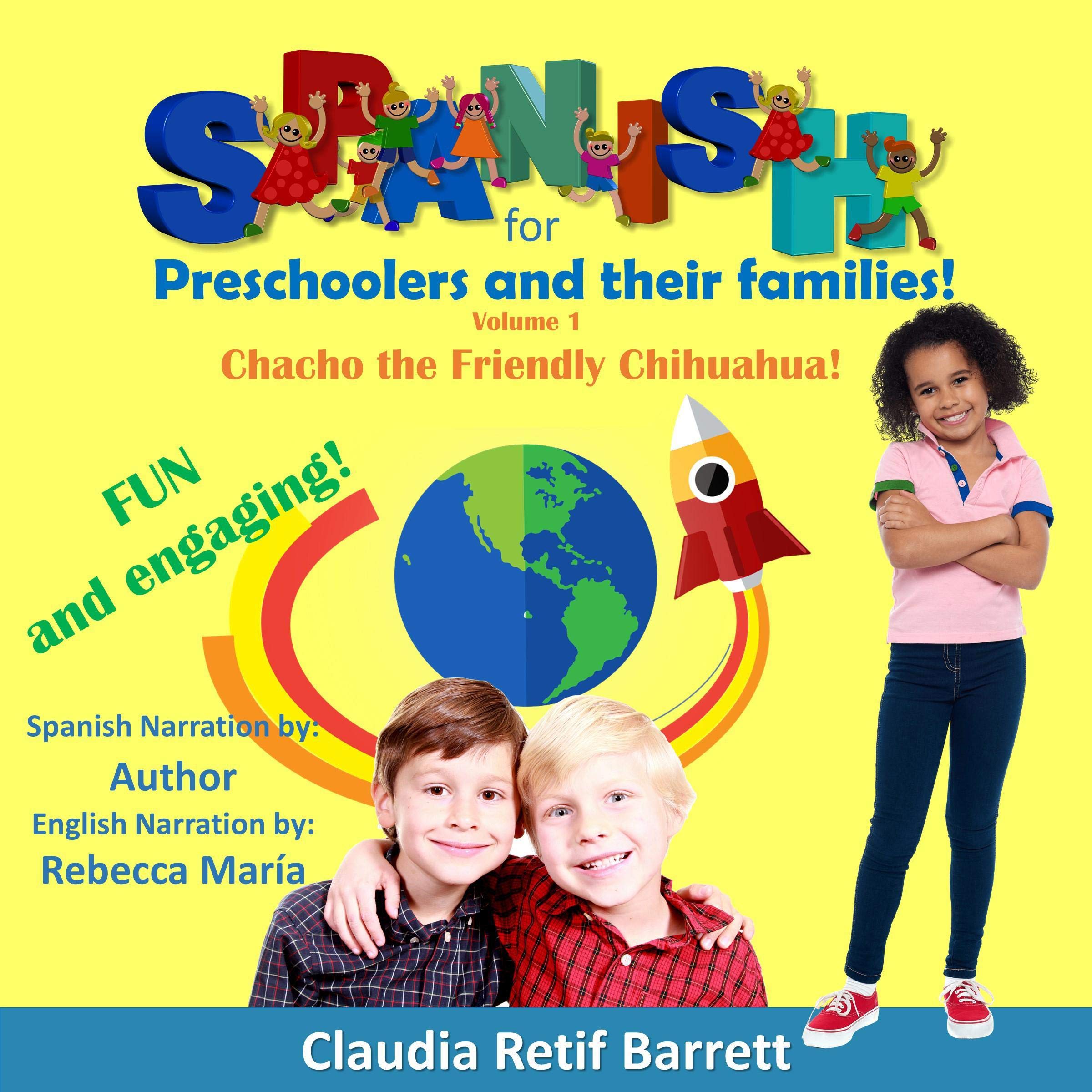 Cover art for Spanish for Preschoolers and Their Families, Book 1: Sky Rocket Your Conversational Spanish