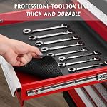 MIXPOWER Professional Tool Box Liner and Drawer Liner, Black Easy Cut Non-Slip Foam RubberToolbox Matting, Adjustable Thick Cabinet Liners,16 inch (Wide) x 16 feet (Long)