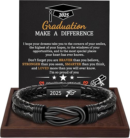 Gifts for Men Leather Bracelet Brown Braided Forever I Love You Gifts for Him Infinity Cuff Bracelets Birthday Gifts for Boyfriend Son Grandson Husband Dad Mens Fathers Day Gift