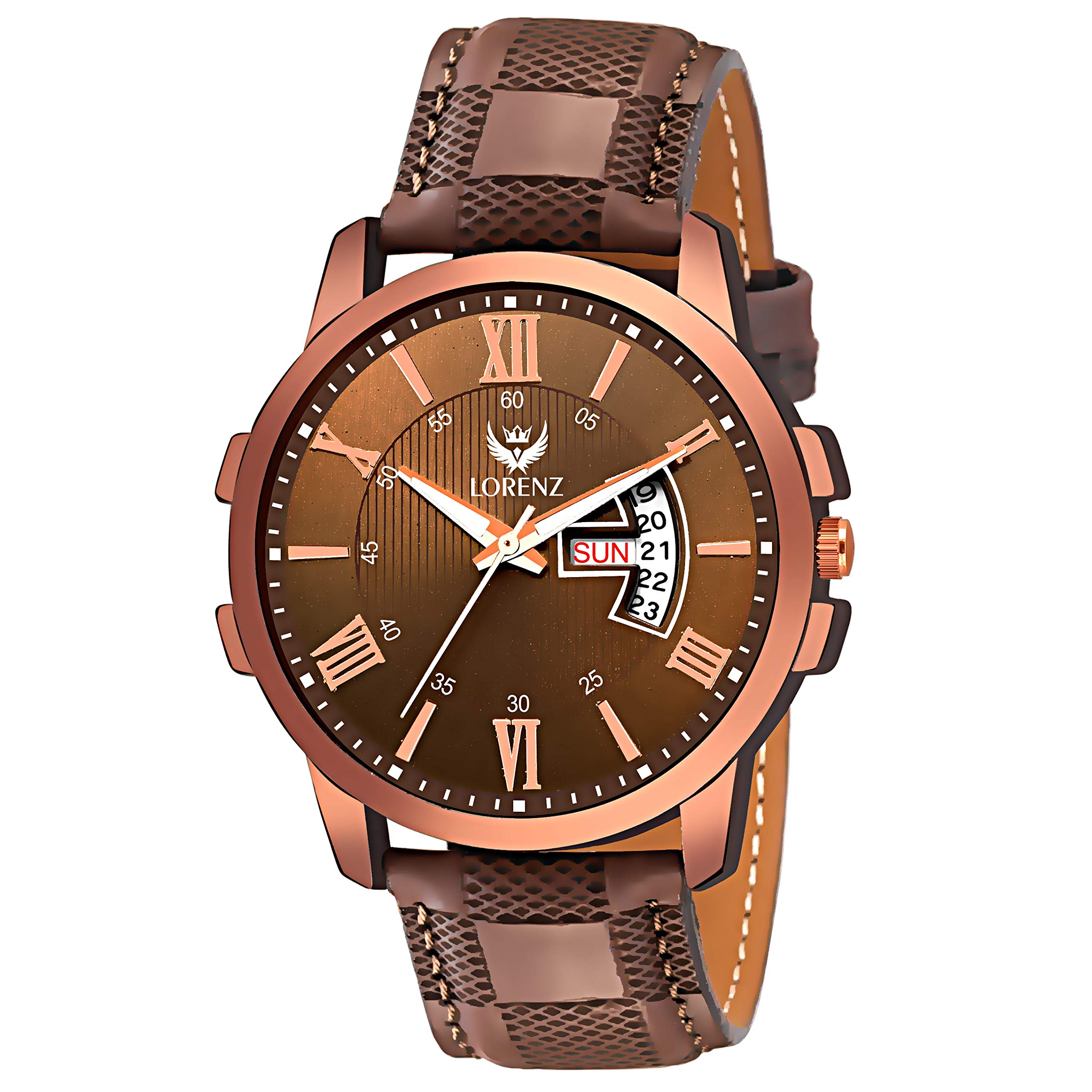 LORENZ Brown Dial Day & Date Watch for Men|Watch for Boys |MK-2070W (B07RF7C1LX) Amazon Price History, Amazon Price Tracker
