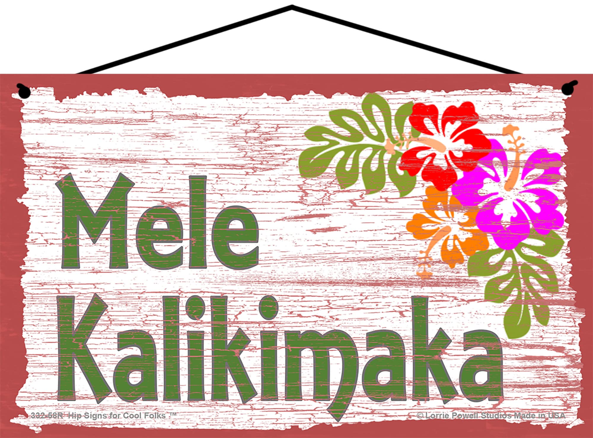 「専用」ハワイアン　サインボード　Mele Kalikimaka Amazon.com: Mele Kalikimaka Red Christmas Holiday Sign