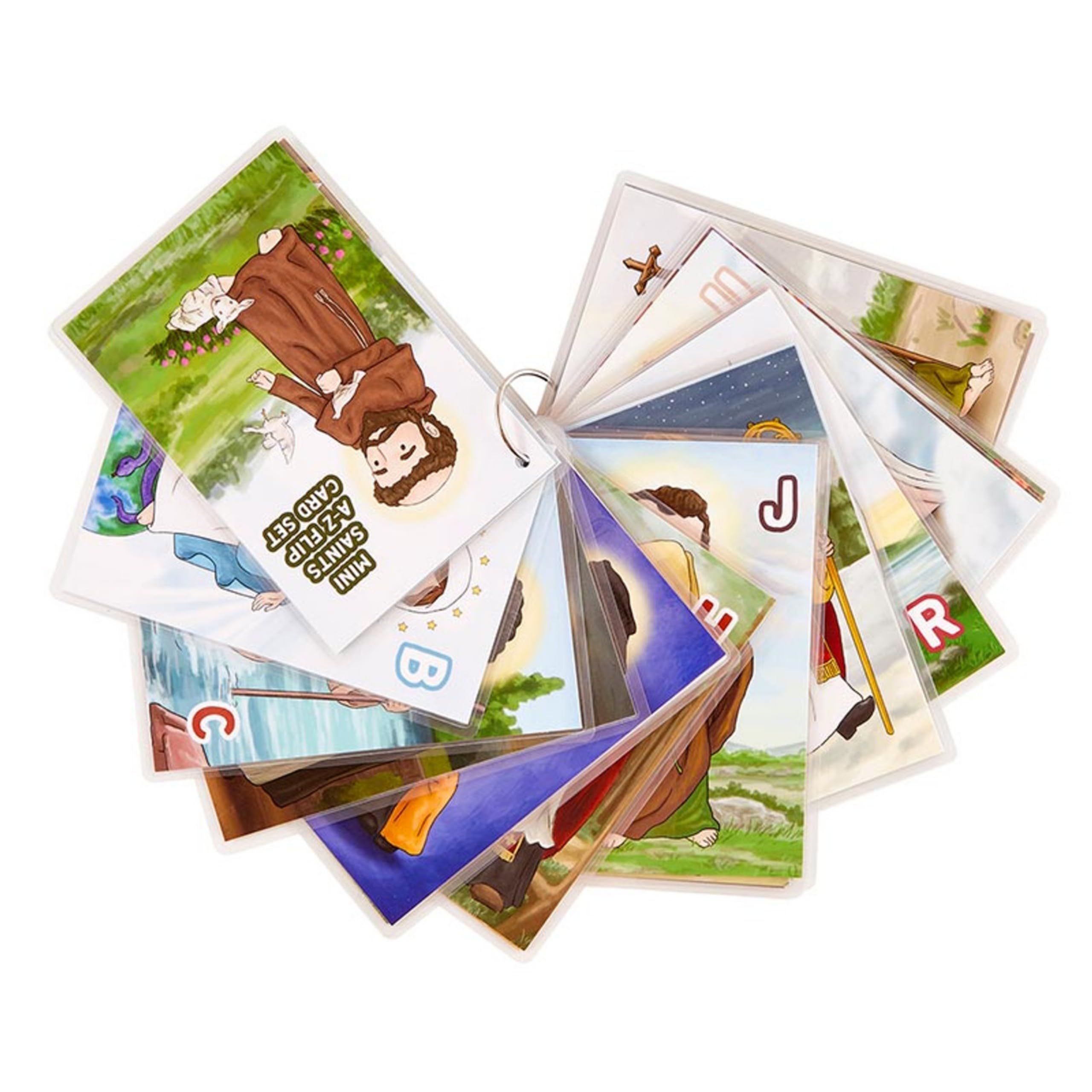 Christian Brands Autom Christian Gifts Bible Study- 4 x 6-Inch Memory Flash Cards, Set of 27, Mini Saints from A-Z - Image 3