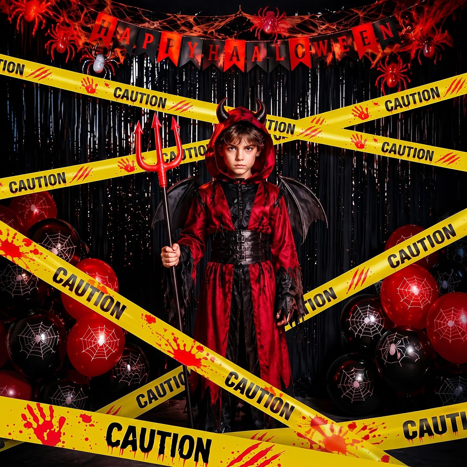 Halloween Caution Tape - Spooky Decorations -6 Halloween Caution Tape - Spooky Decorations -6