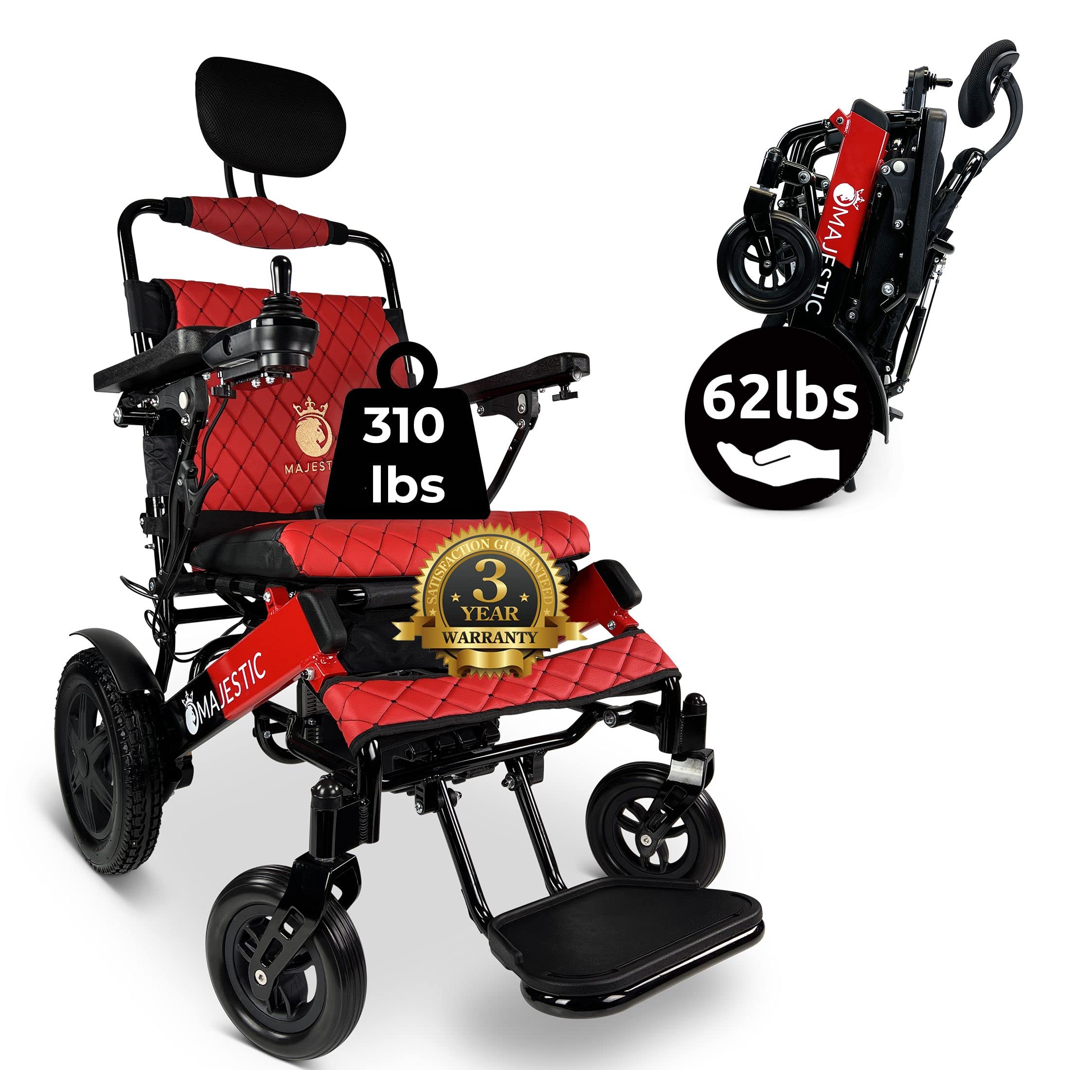 IQ-9000 Limited All-in-One HAWK Long Range Reclining Lightweight Foldable Travel Safe Heavy Duty Motorized Electric Power Scooter Wheelchair (20 Inch Seat, Burgundy)