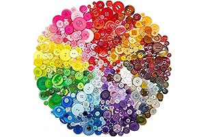 Assorted Mixed Color Resin Buttons with Plastic Buttons