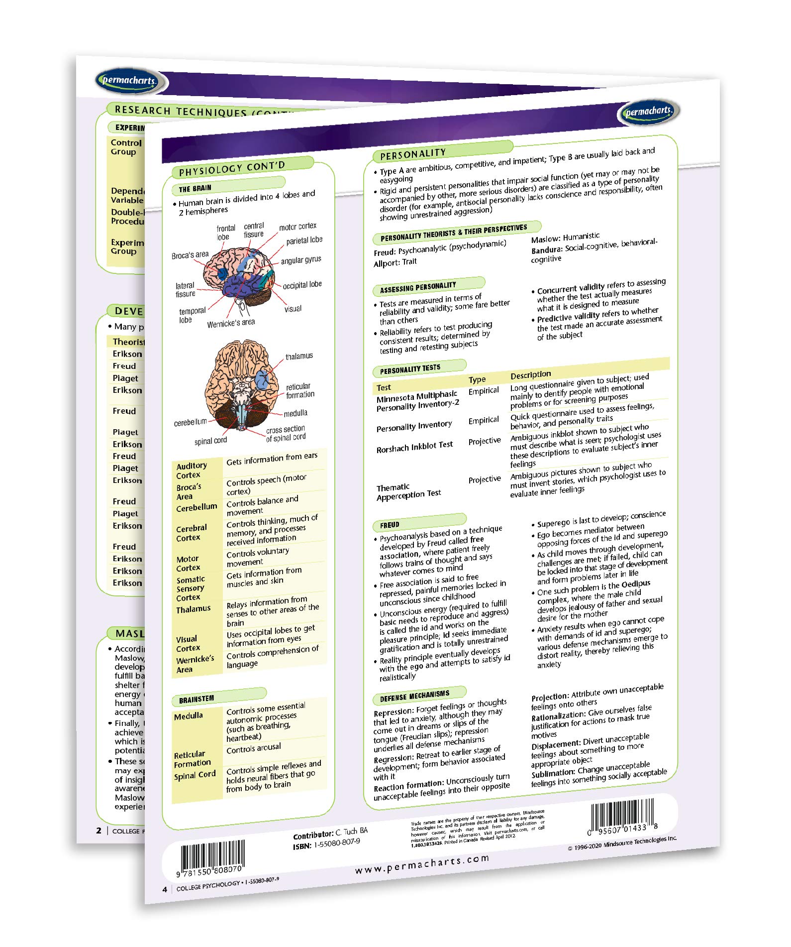 College Psychology Guide - Academics Quick Reference Guide by Permacharts - Image 3