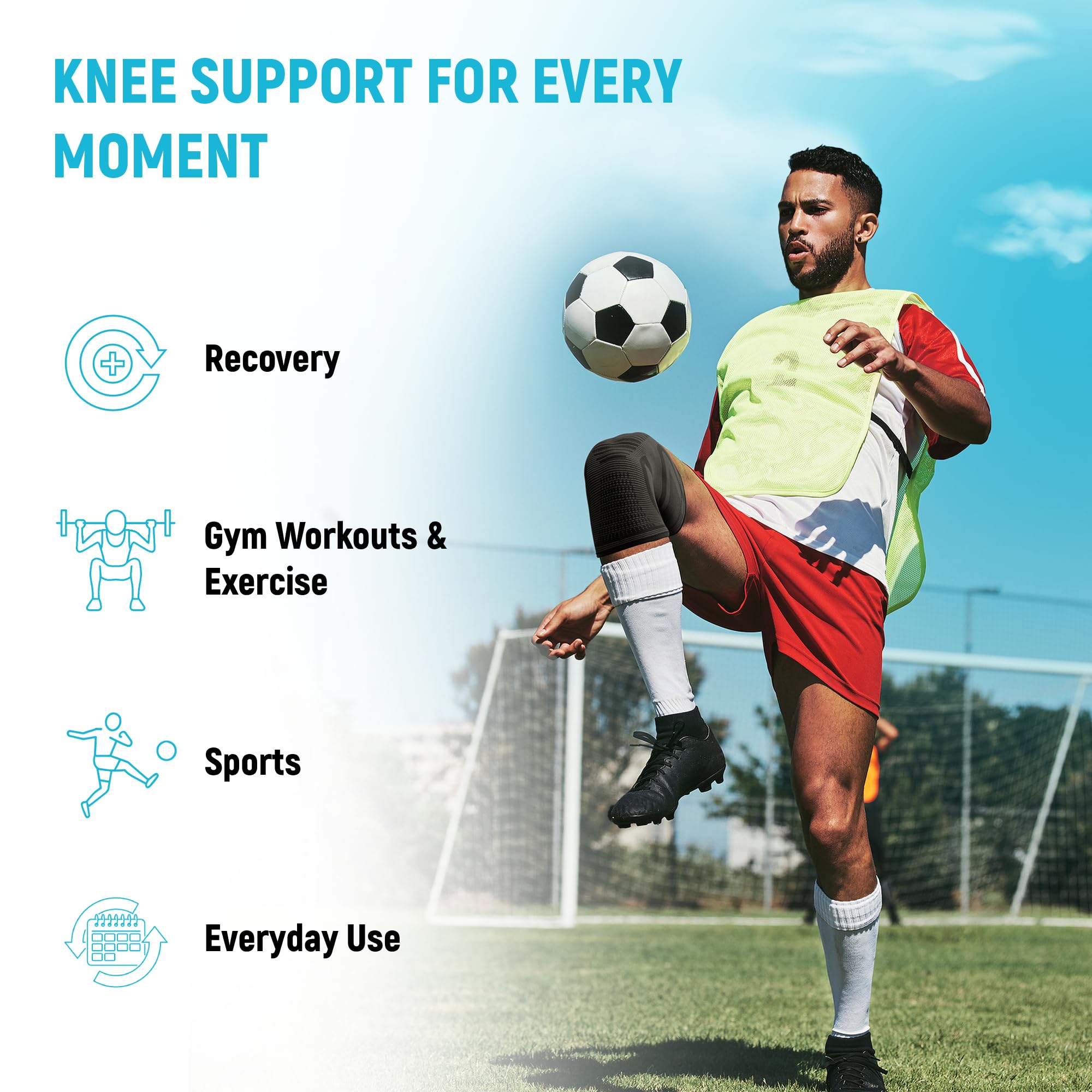 Amazon.com: PX Compression Knee Brace for Women & Men, 2 Pack Knee