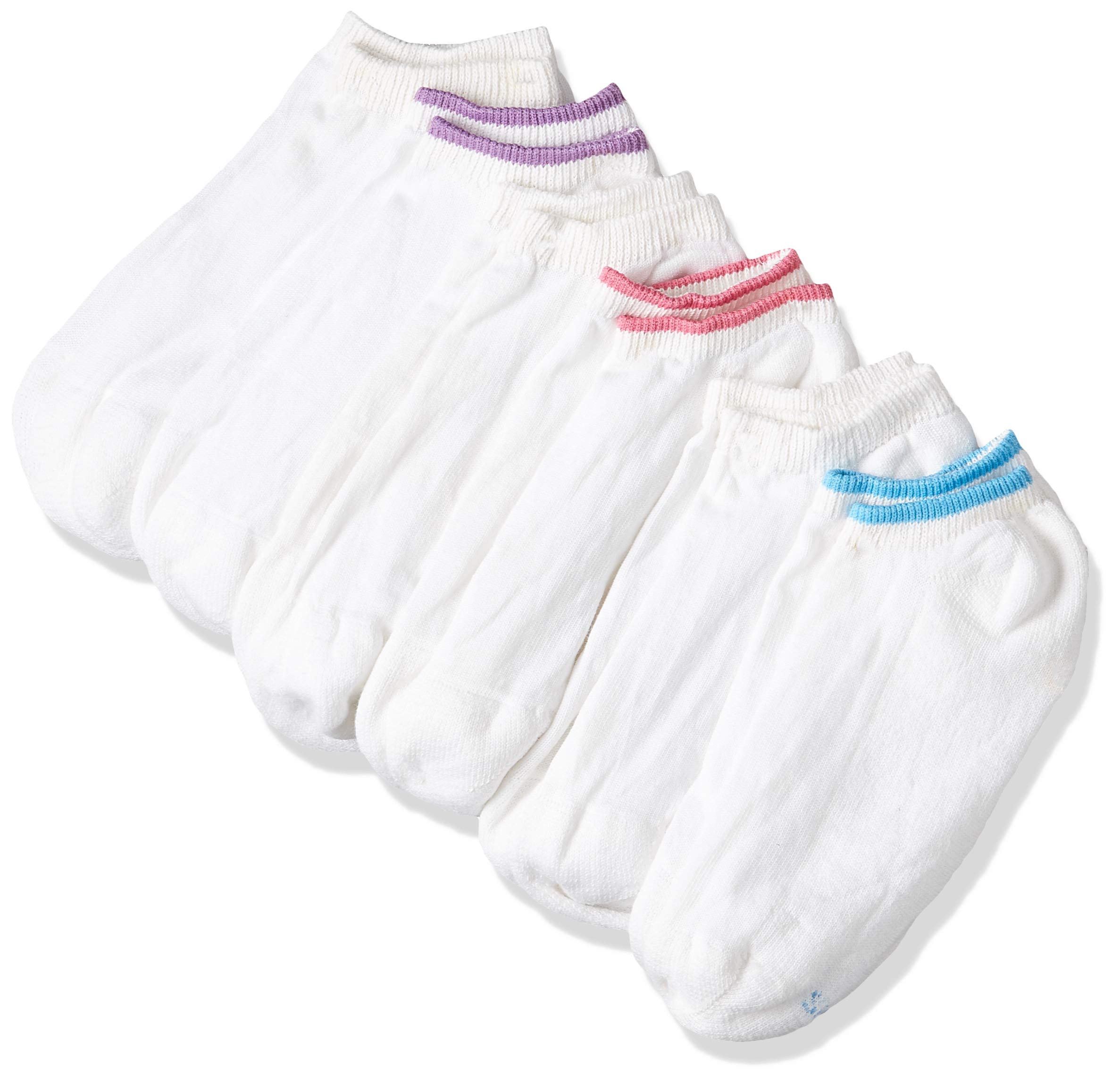 HanesGirl's 6 Socks, White, Size: 4-10