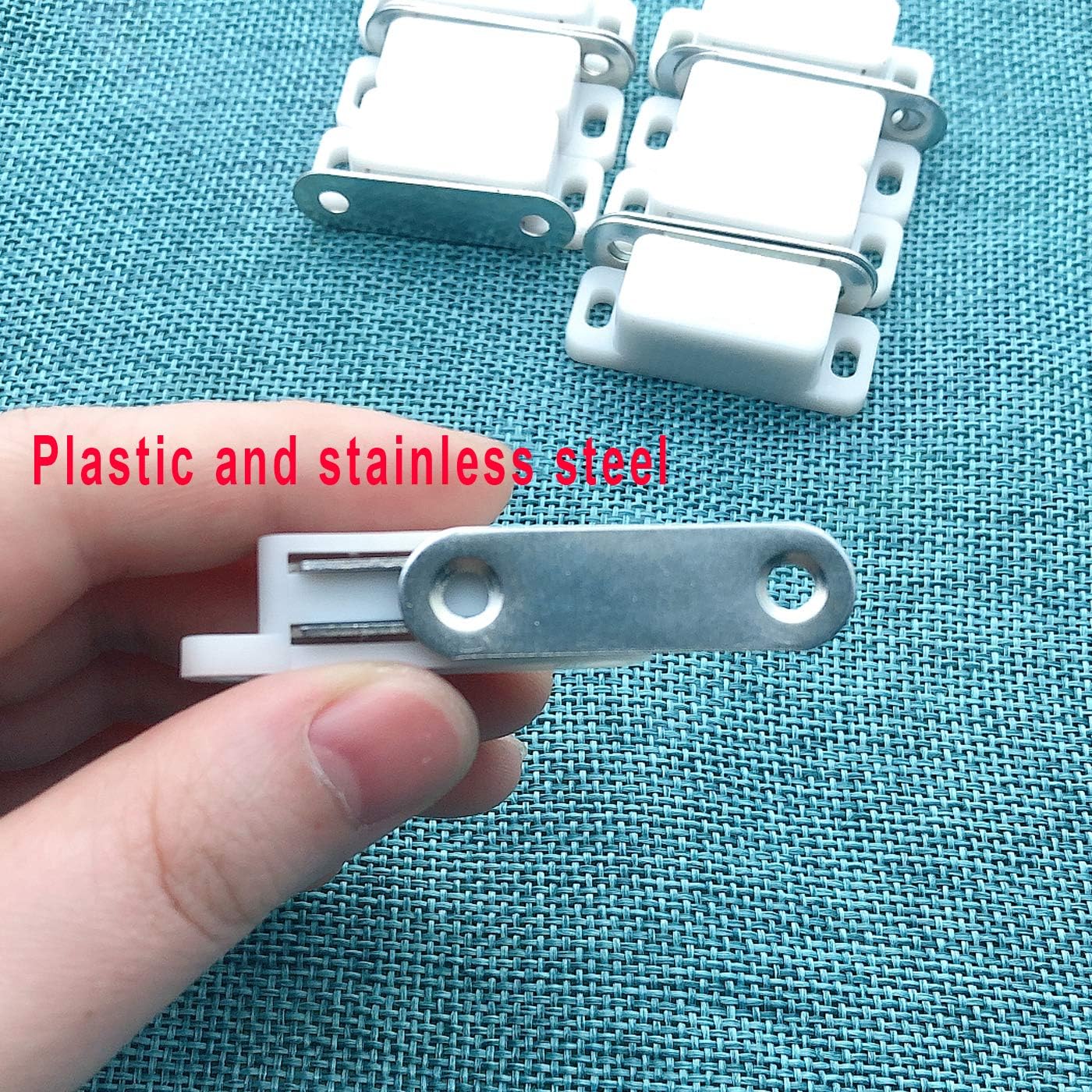 16PCS Heavy Duty Shutter Hardware Magnetic Cabinet Catch Door Latch with Mounting Screw for Home Furniture Cabinet Cupboard