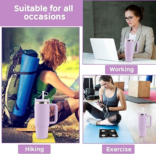 Miniatura 5 de Juego de 9 tapones a prueba de derrames para vaso Stanley 1.0 de 40 onzas y 30 onzas, accesorios de silicona para vasos Stanley, tapón de fugas,