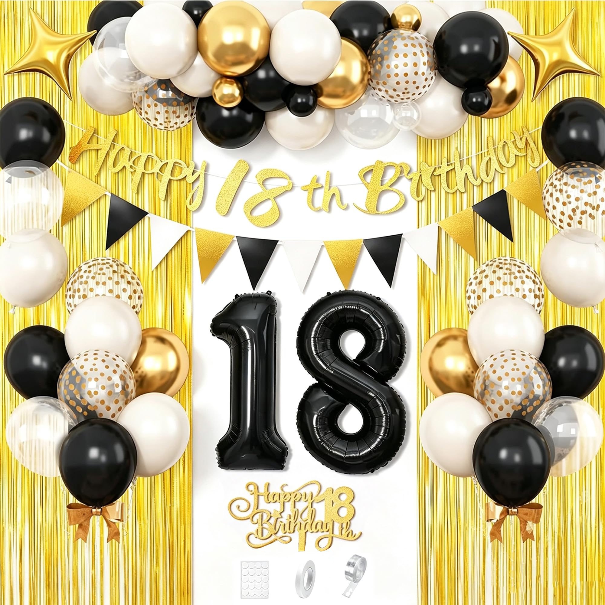HGWOUY Birthday Decorations 18 Birthday Party Balloons Set Party Decor