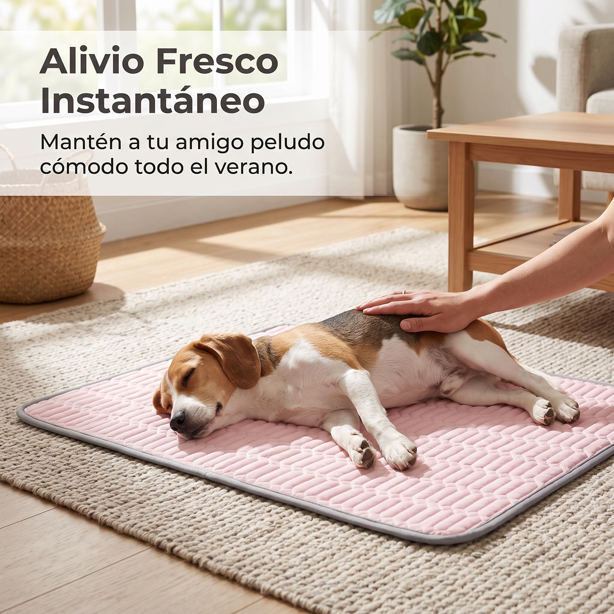 Tapis Rafraîchissant pour Animaux Compagnie, Tissu Frais et Respirant, pour Chien et Chat, Lavable, Rose pâle, Très Grand (90 * 70cm)
