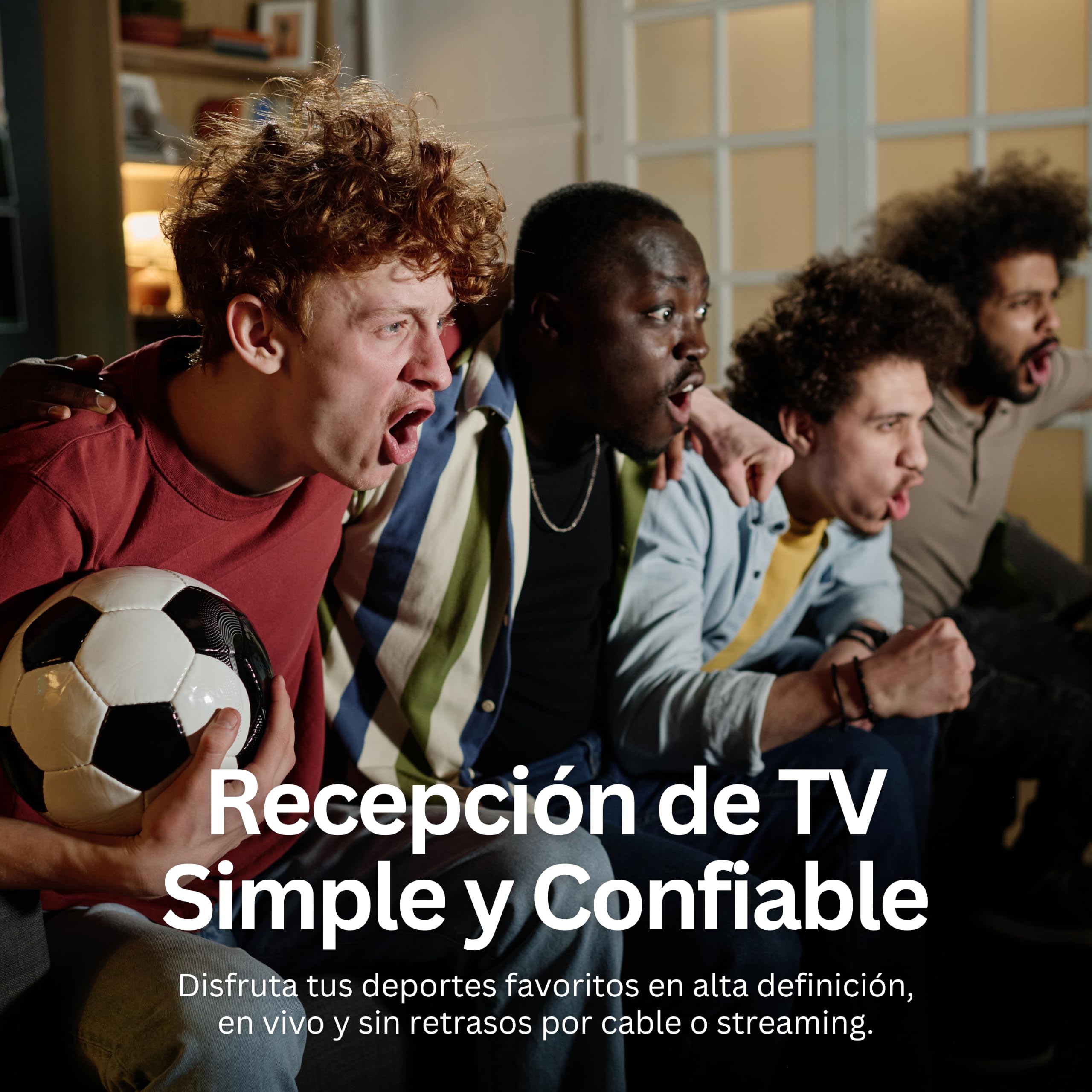 Antena HDTV de 8 elementos para interiores y exteriores, rango de 70 millas