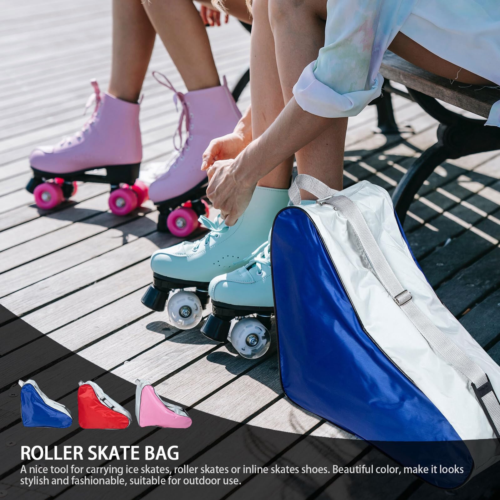 Alipis Rollschuhtasche in Großer Größe Aus Langlebigem Material Mit Tragegriff Für Kinder Skateschuh Aufbewahrung Und Transport Allgemein Für Inline- Und Rollschuhe Geeignet