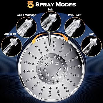 金属製クロームシャワーヘッド Amazon.co.jp: クロムシャワーシステム 8インチ ハンドヘルド