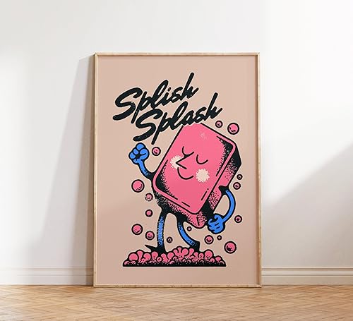 Bathroom Wall Print, Retro Quote Wall Print, Decor Art Retro Art 90S Trendy Poster Bathroom Poster Quote Decor 90S Trendy,103